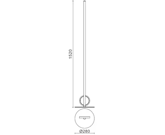 Mantra Kitesurf Lampa Podłogowa Czarna 7146