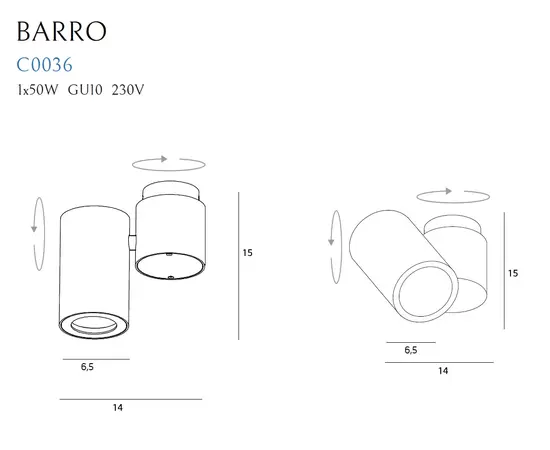 MAXLIGHT Barro C0036 Plafon biały DARMOWA WYSYŁKA W 24h