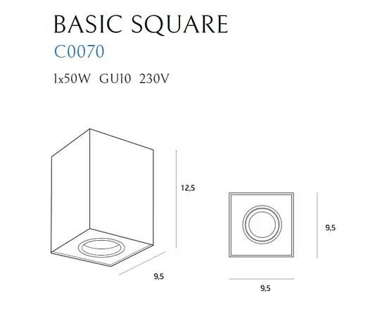 MAXLIGHT Basic Square C0070 Plafon DARMOWA WYSYŁKA W 24h