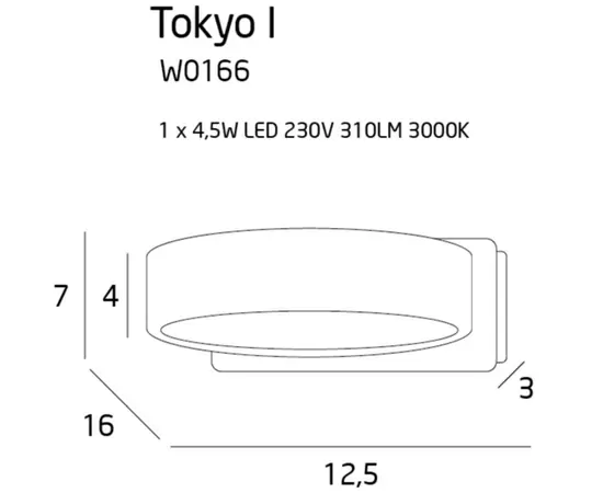 Maxlight tokyo i w0166 kinkiet biały