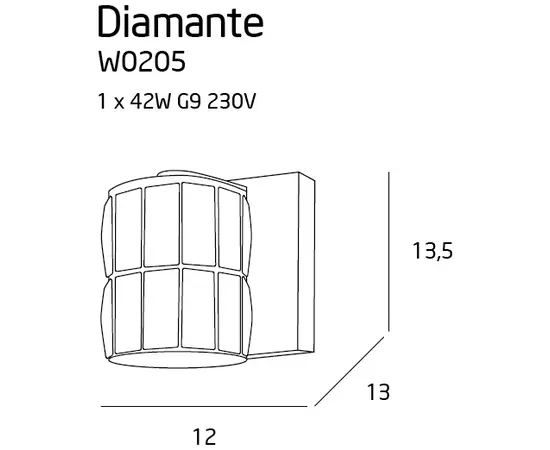 Maxlight diamante i w0205 kinkiet