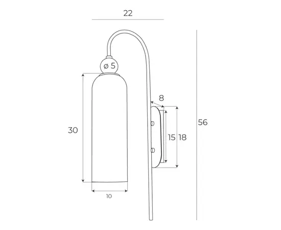 Maxlight w0332 kinkiet campanila champagne glass