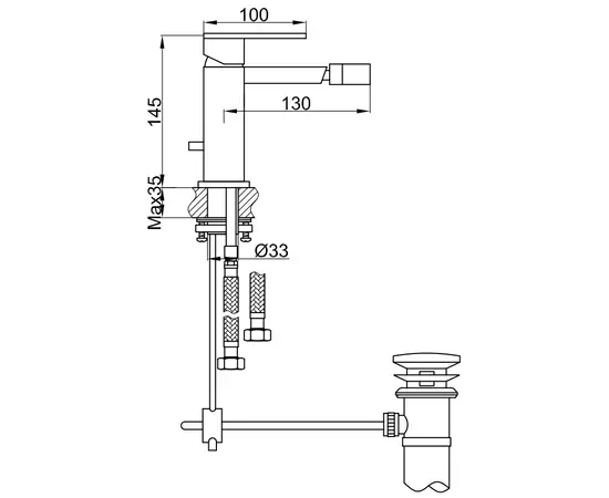 Kohlman nexen bateria bidetowa chrom qb130u