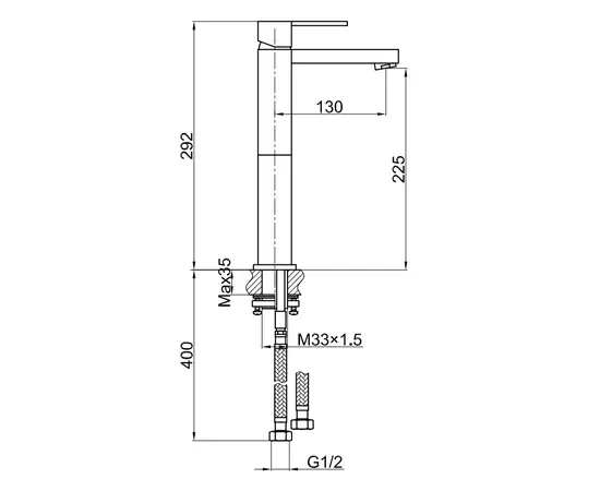 Kohlman nexen bateria umywalkowa wysoka chrom qb170u