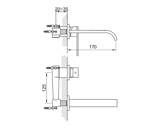 Kohlman nexen-s bateria umywalkowa podtynkowa chrom sqw180u