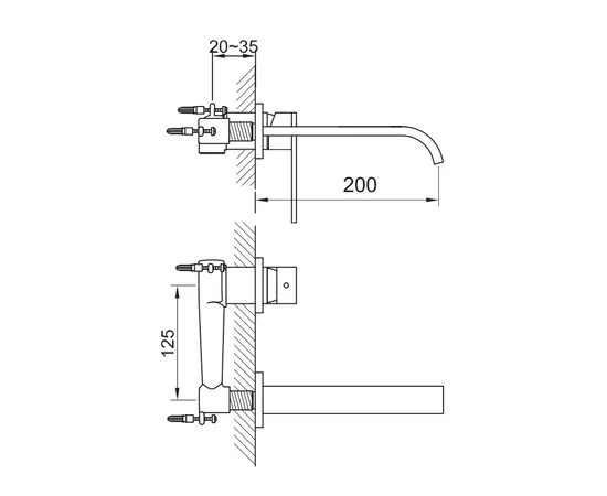 Kohlman nexen-s bateria umywalkowa podtynkowa chrom sqw183u