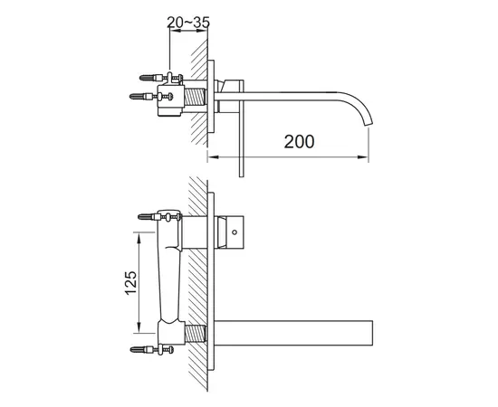 Kohlman nexen-s bateria umywalkowa podtynkowa chrom sqw188u