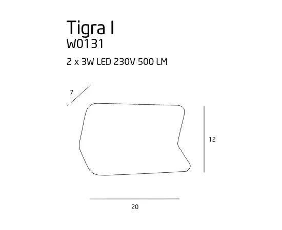 Maxlight tigra i w0131 kinkiet biały