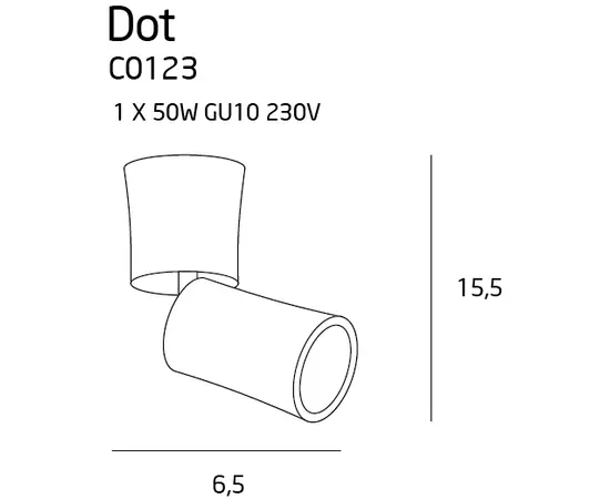 Maxlight dot c0123 lampa sufitowa/plafon biały