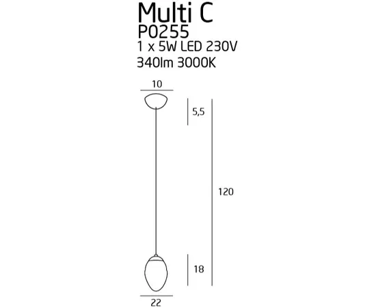 Multi c p0255 lampa wisząca