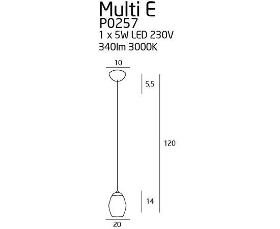 Multi e p0257 lampa wisząca