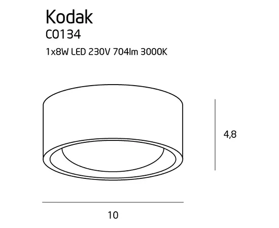 Maxlight kodak c0134 plafon ip44