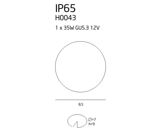 Maxlight h0043 oprawa halogenowa ip65 scr