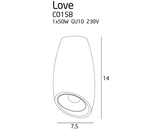 Maxlight love c0158 lampa sufitowa / plafon biały