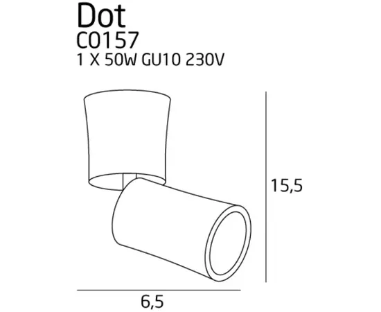 Maxlight dot c0157 lampa sufitowa/plafon czarny