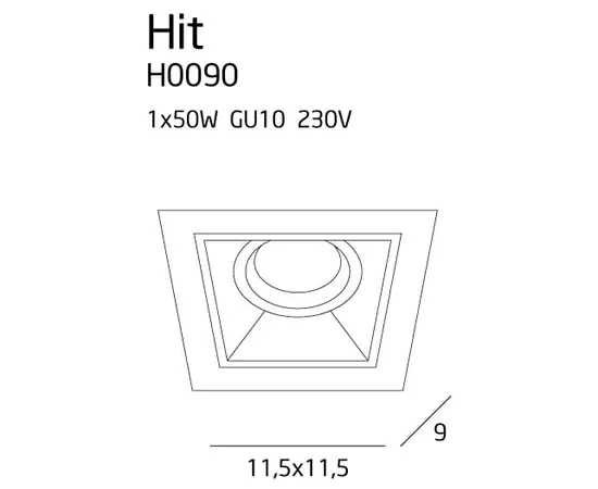 Maxlight hit i h0090 oprawa podtynkowa czarna