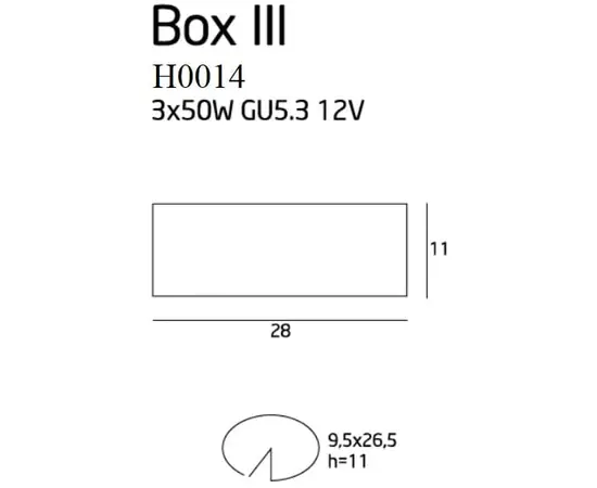 Maxlight box iii h0014 oprawa podtynkowa chrom