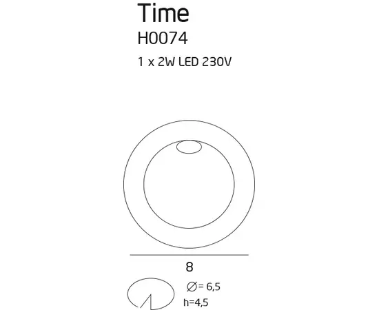 Maxlight time h0074 oprawa schodowa ip54