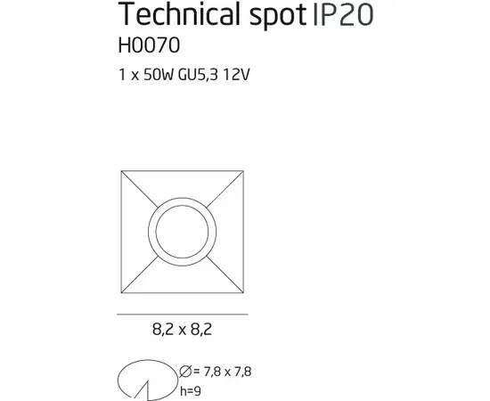 Maxlight technical spot h0070 oprawa podtynkowa