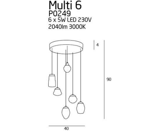 Multi 6 p0249 lampa wisząca