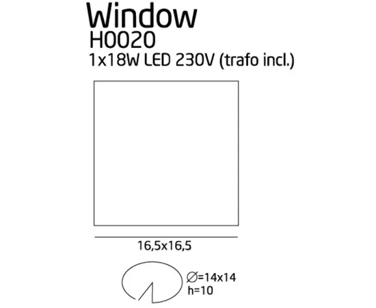 Maxlight window h0020 oprawa podtynkowa biała