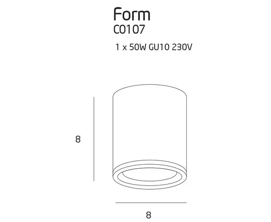 Maxlight form c0107 oprawa techniczna chrom ip65