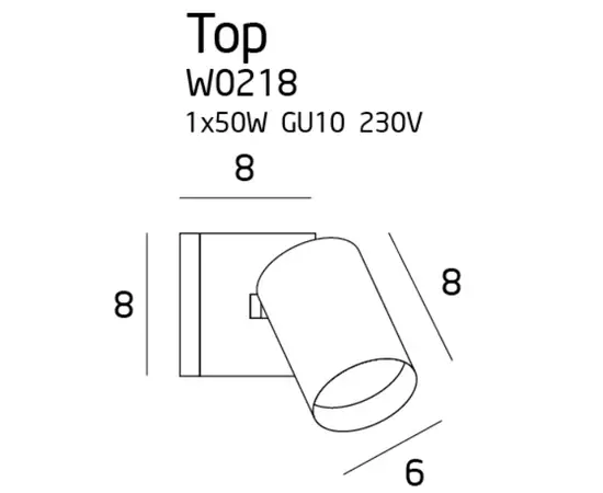 Maxlight top 1 w0218 kinkiet biały