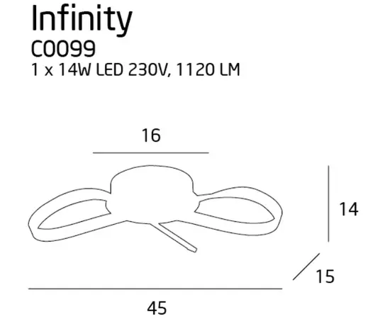 Maxlight  infinity c0099 plafon chrom