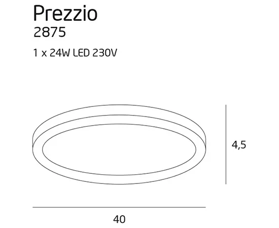 Maxlight prezzio round 2875 plafon