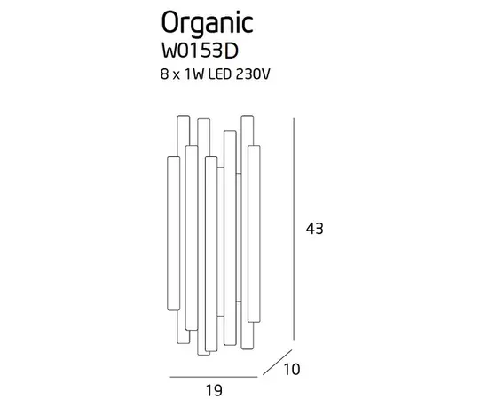 Maxlight organic copper w0153d kinkiet z funkcją ściemniania światła