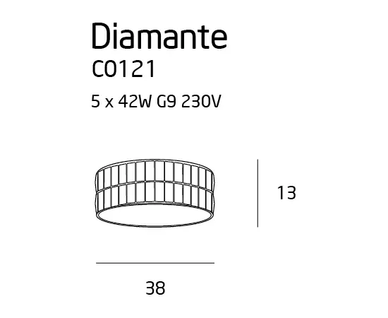 Maxlight diamante c0121 plafon mały