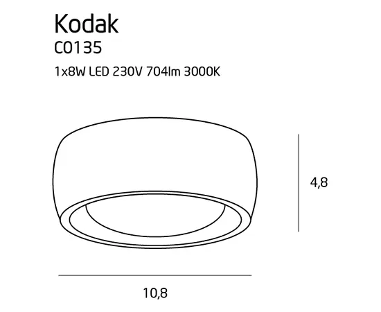 Maxlight kodak c0135 plafon ip44