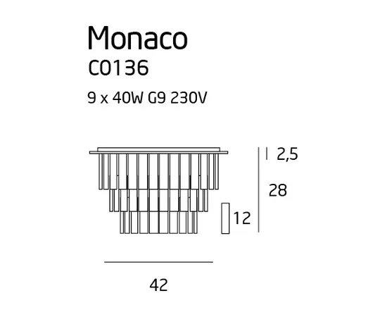 Maxlight monaco c0136 plafon