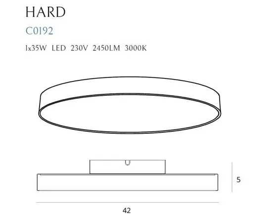 Maxlight hard c0231 lampa sufitowa z pilotem