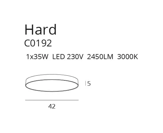 Hard c0192 lampa sufitowa