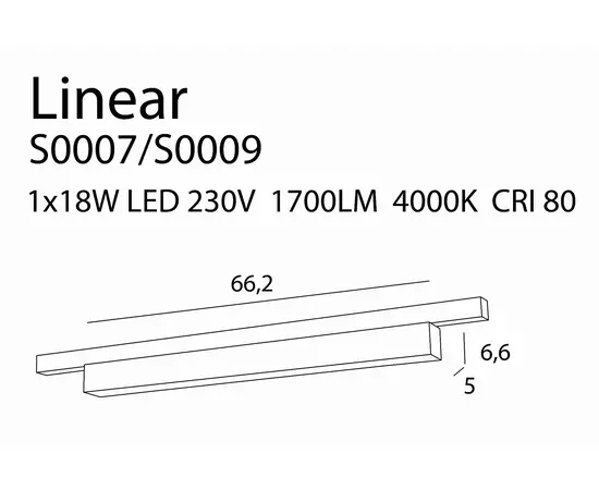 Maxlight linear s0009 oprawa do szynoprzewodu biała