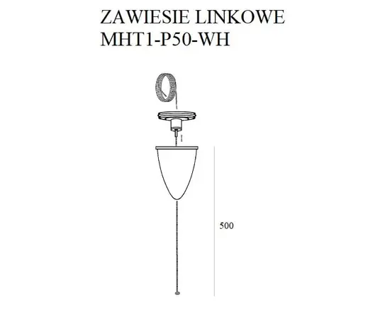 Maxlight zawiesie linkowe 5m białe mht1-p50-wh