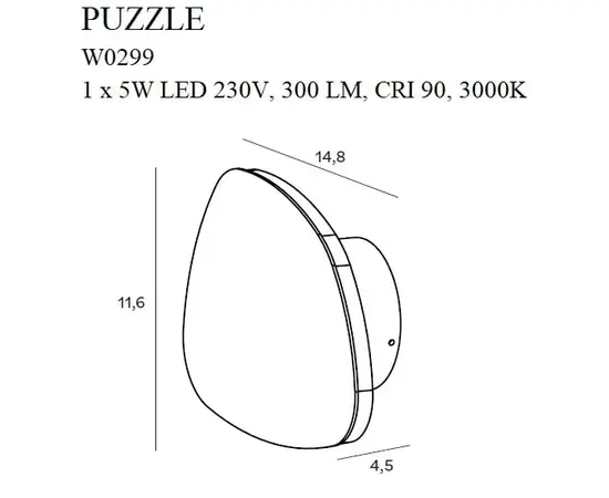 Maxlight puzzle w0299 kinkiet biały