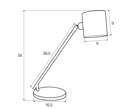 Maxlight t0051 lampa stołowa laxer czarna