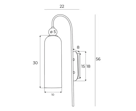 Maxlight w0332 kinkiet campanila champagne glass