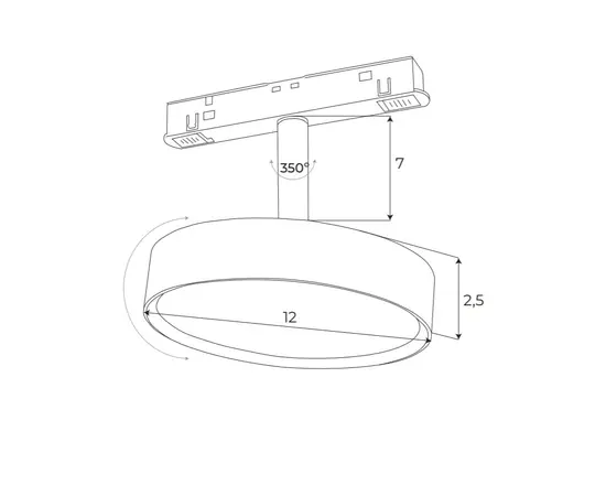 Maxlight magnetic m0014d reflektor magnetyczny  system dali 11,5w 855lm 3000k