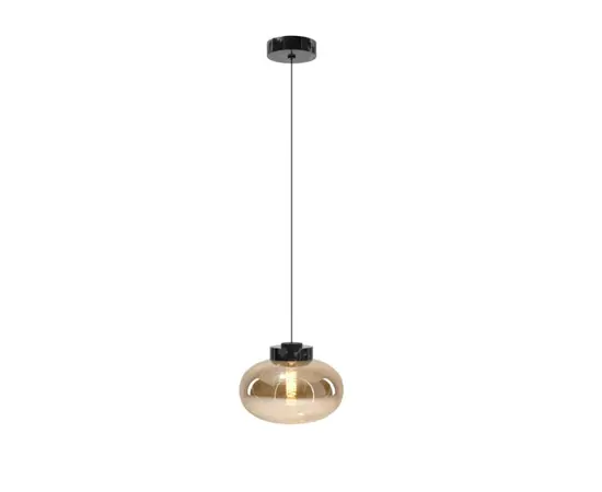 Maxlight p0516 lampa wisząca moonstone amber glass+black marble