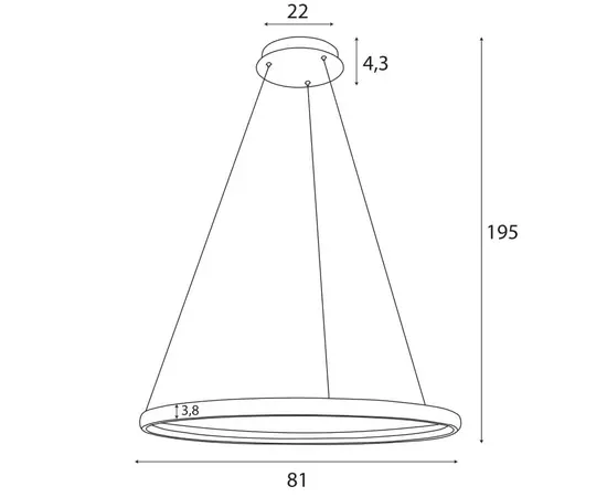 Maxlight p0557 lampa wisząca qled z pilotem