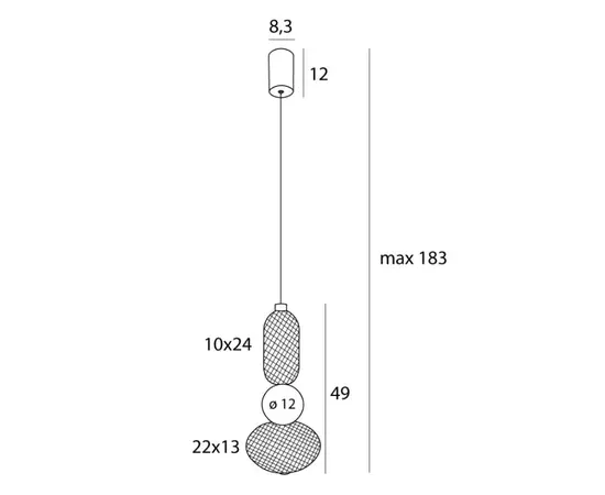 Maxlight p0591 lampa wisząca bora a