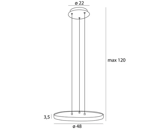 Maxlight p0556 lampa wisząca vik 50cm