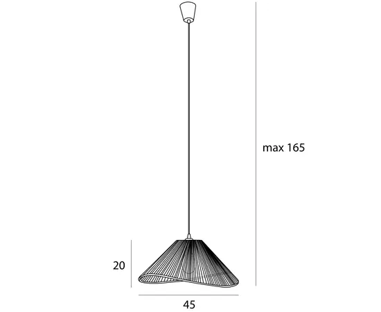 Maxlight p0577 lampa wisząca amalfi i natural