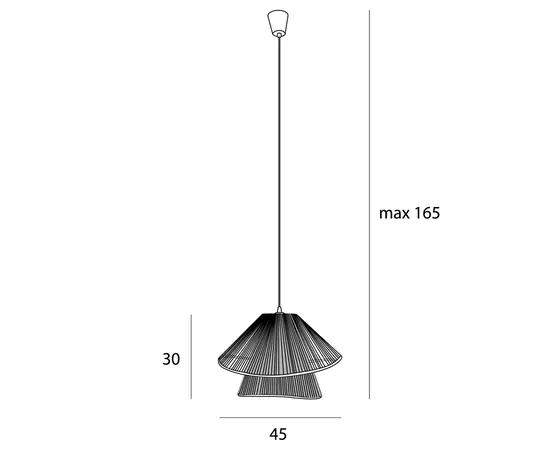 Maxlight p0580 lampa wisząca amalfi ii black