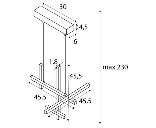 Maxlight soho p0546 lampa wisząca