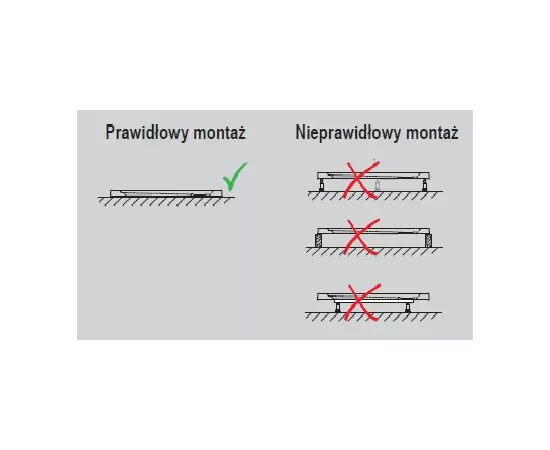 brodzik zurich biały niski akrylowy