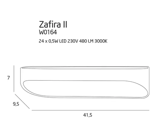 MAXLIGHT Zafira W0164 kinkiet DARMOWA WYSYŁKA W 24h